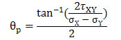 Equation for principal angle in plane stress situation