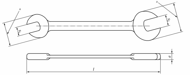 Dimensions of Open End Wrench Sizes